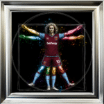 West Ham Vitruvian Man - Framed Football Wall Art