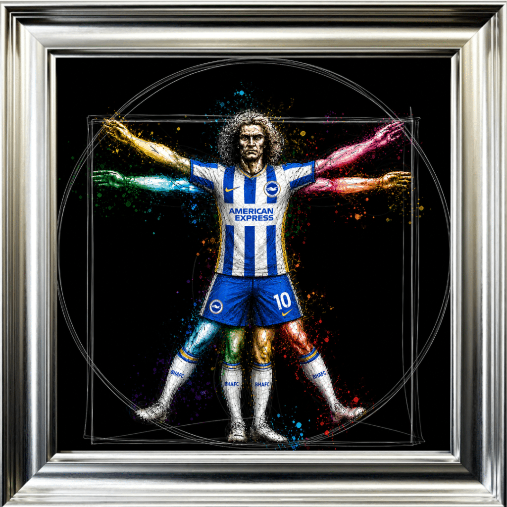 Brighton Vitruvian Man - Framed Football Wall Art