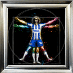 Brighton Vitruvian Man - Framed Football Wall Art