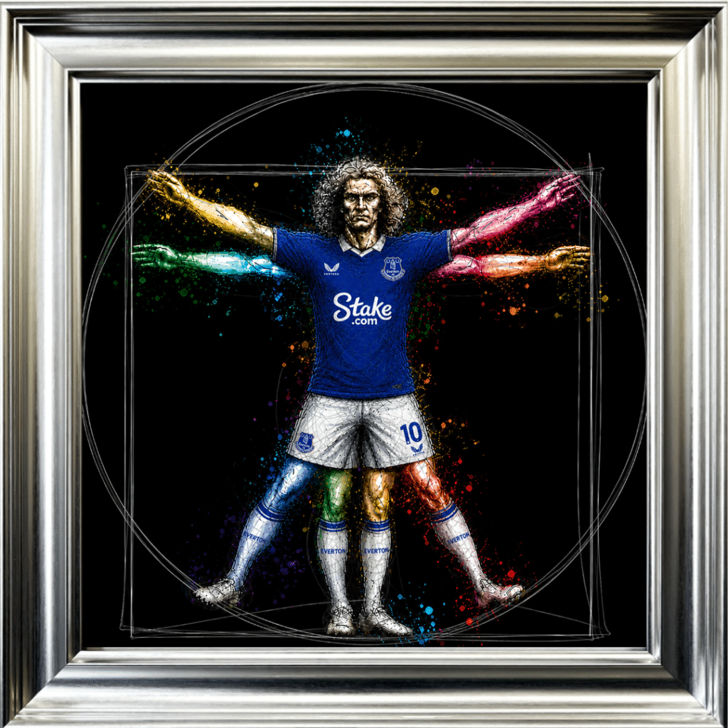 Everton Vitruvian Man - Framed Football Wall Art