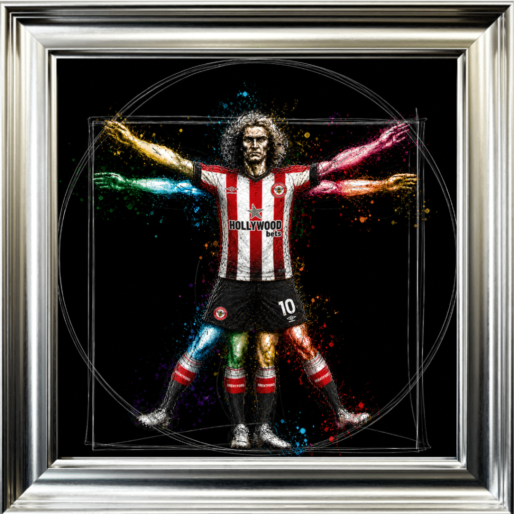 Brentford Vitruvian Man - Framed Football Wall Art