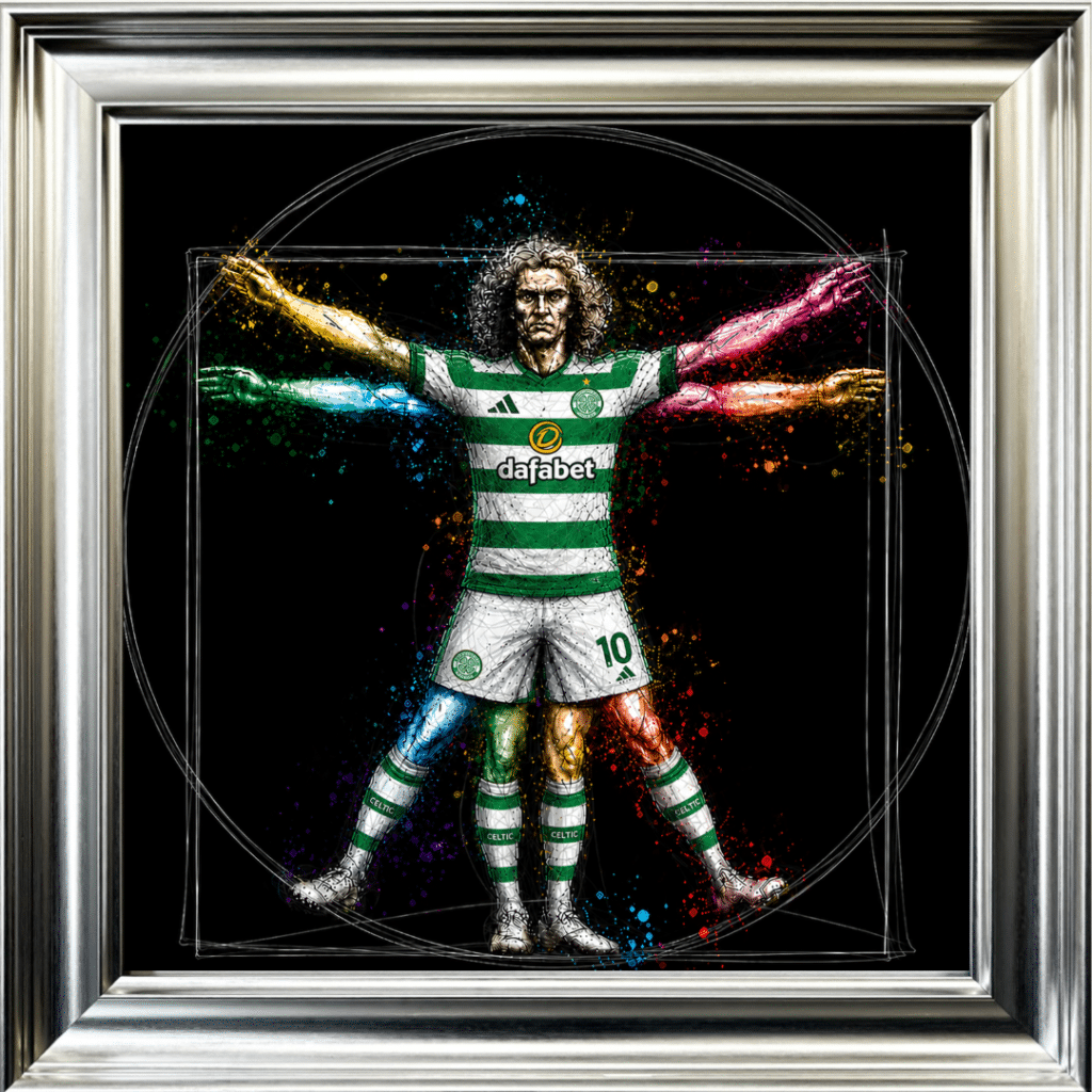 Celtic Vitruvian Man - Framed Football Wall Art