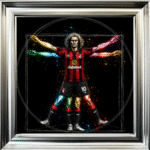 Bournemouth Vitruvian Man - Framed Football Wall Art