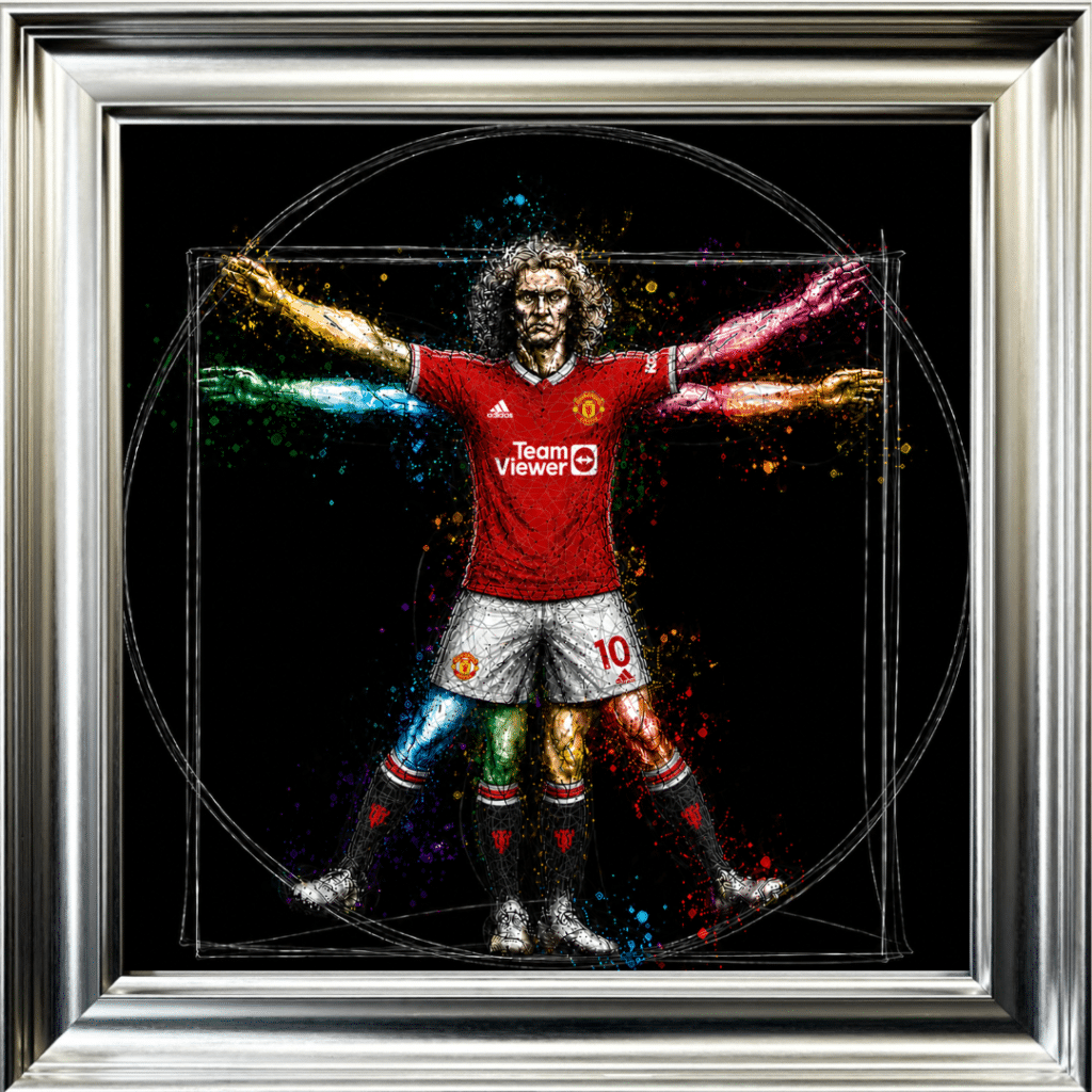 Manchester United Vitruvian Man - Framed Football Wall Art