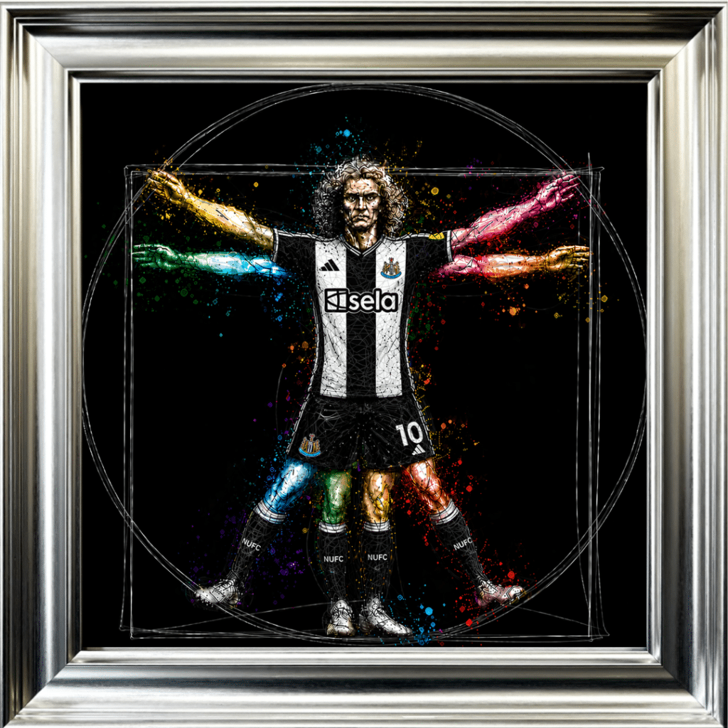 Newcastle United Vitruvian Man - Framed Football Wall Art