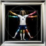 England Vitruvian Man - Framed Football Wall Art