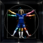 Chelsea Vitruvian Man - Framed Football Wall Art