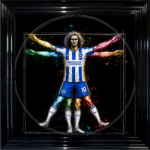 Brighton Vitruvian Man - Framed Football Wall Art