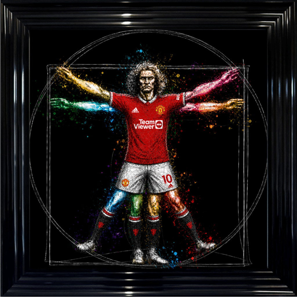 Manchester United Vitruvian Man - Framed Football Wall Art