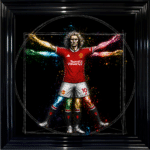 Manchester United Vitruvian Man - Framed Football Wall Art