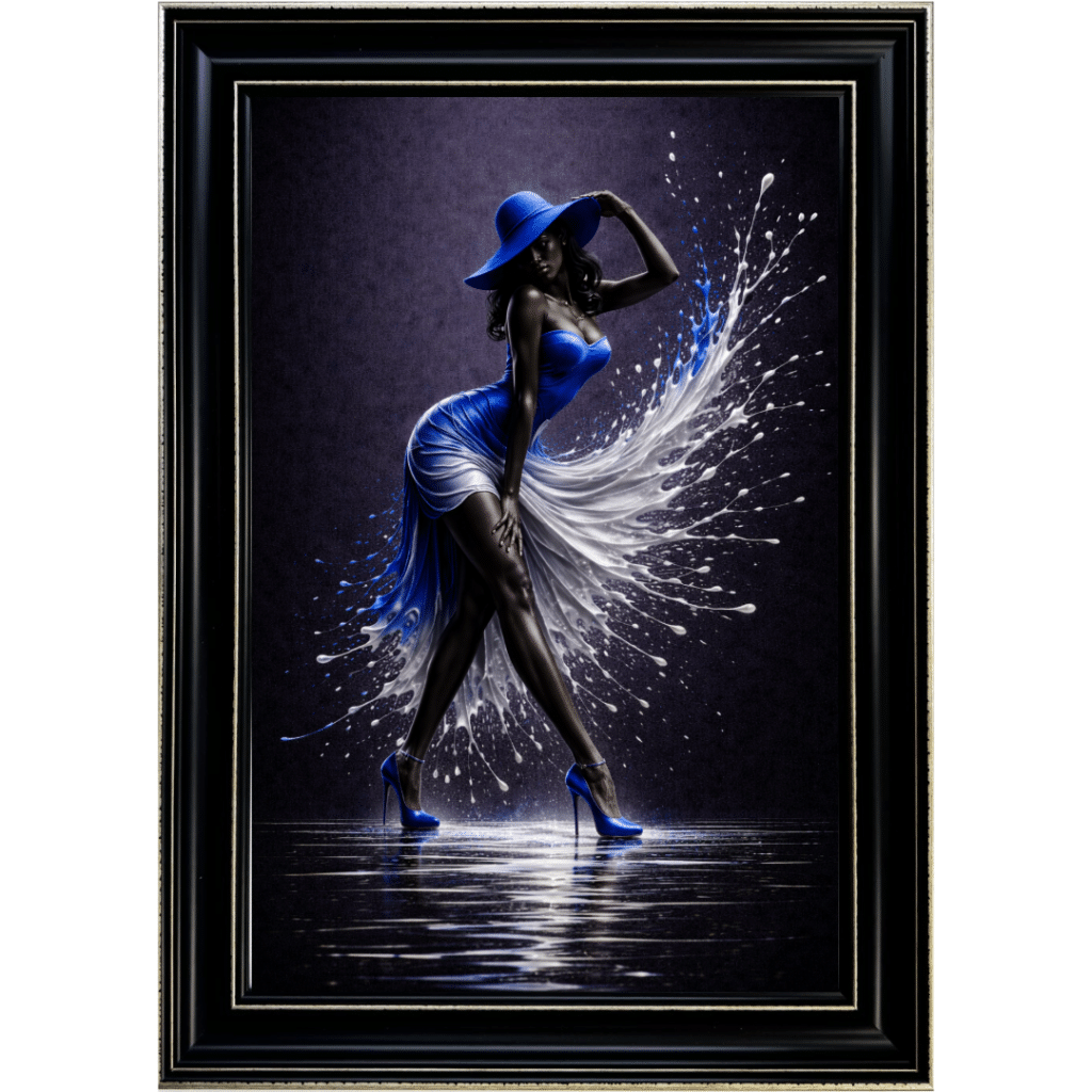 Tide Sapphire Lady - Abstract Framed Wall Art