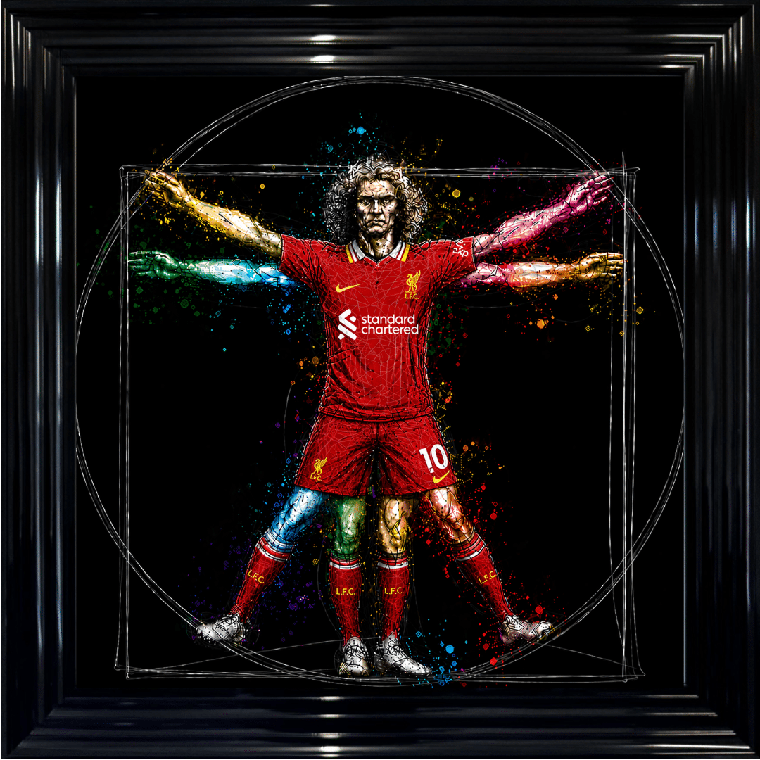 Untitled (65) Liverpool Vitruvian Man - Framed Football Wall Art