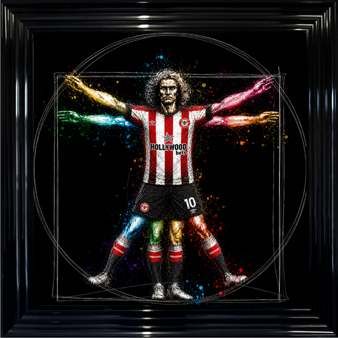 Untitled (71) Brentford Vitruvian Man - Framed Football Wall Art