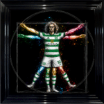 Celtic Vitruvian Man - Framed Football Wall Art