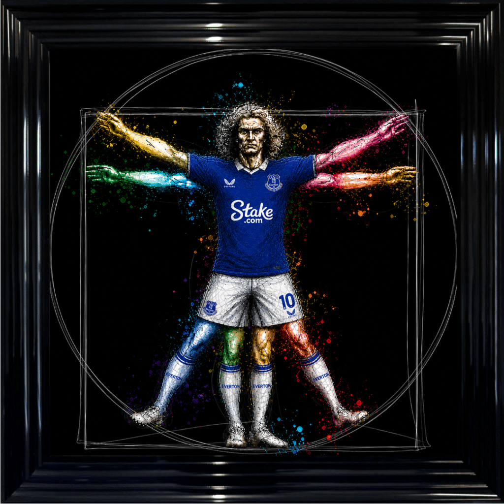 Everton Vitruvian Man - Framed Football Wall Art