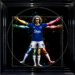 Everton Vitruvian Man - Framed Football Wall Art