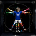 Glasgow Rangers Vitruvian Man - Framed Football Wall Art