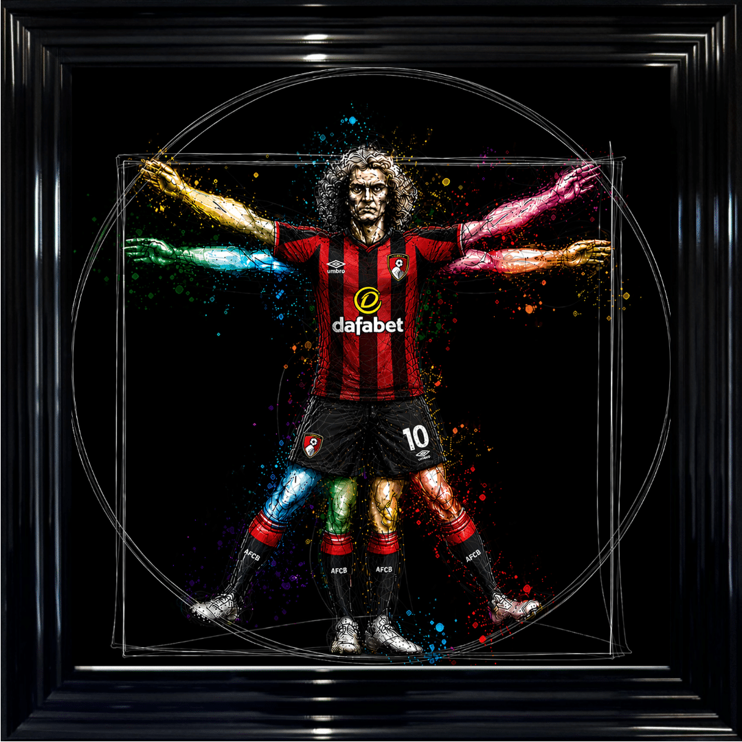 Untitled (80) Bournemouth Vitruvian Man - Framed Football Wall Art