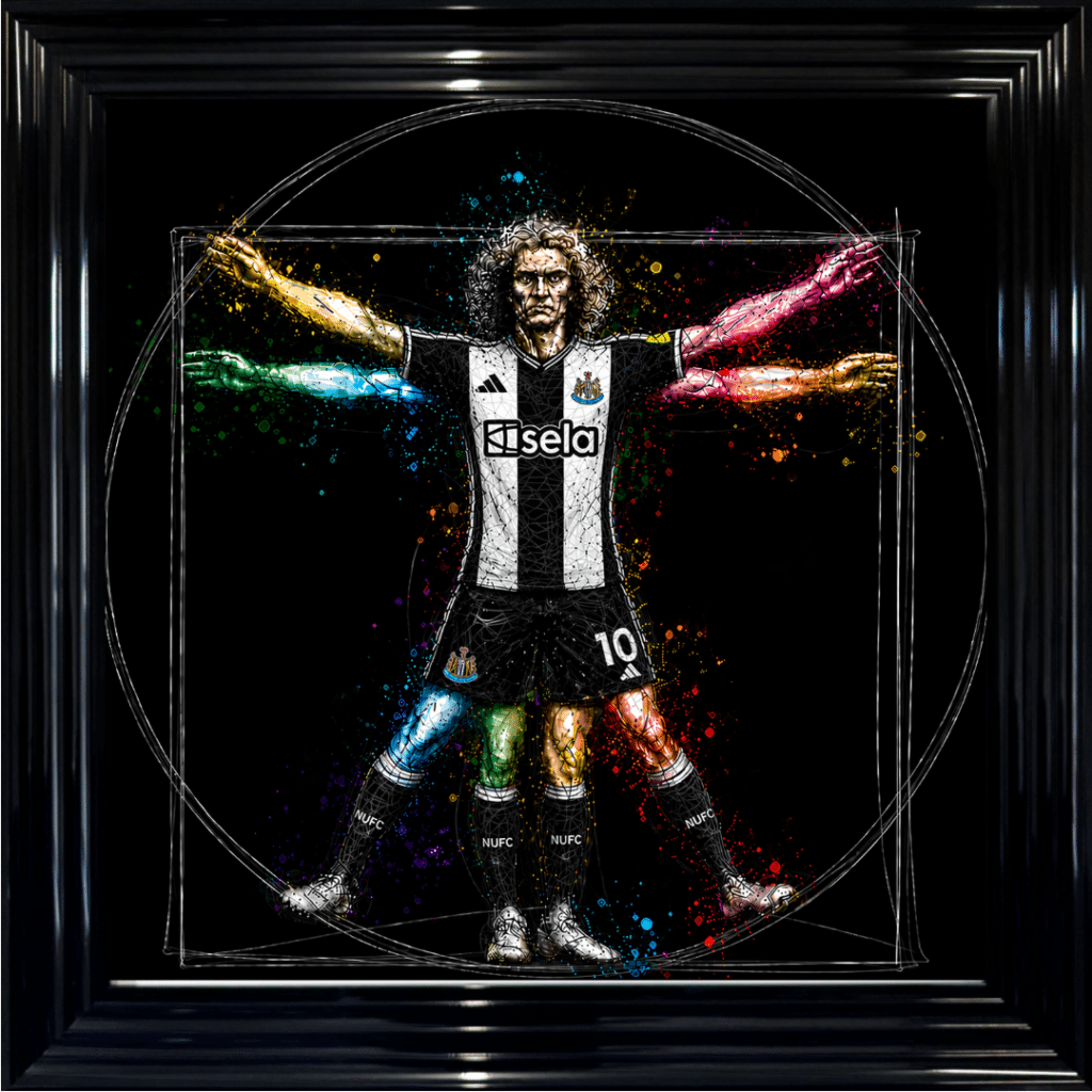 Newcastle United Vitruvian Man - Framed Football Wall Art