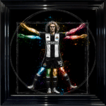 Newcastle United Vitruvian Man - Framed Football Wall Art