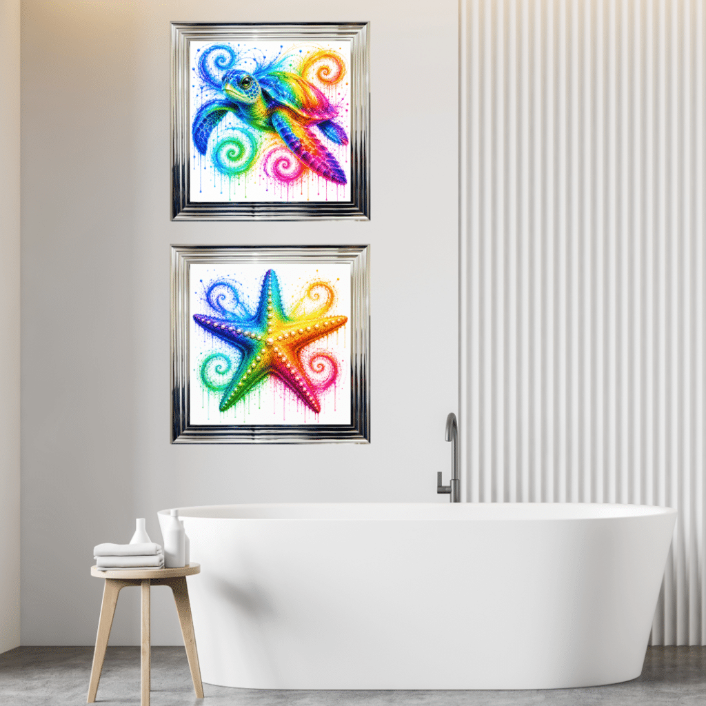 Framed Bathroom Wall Art