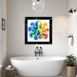 Colourful Octopus - Framed Bathroom Wall Art - Image 6