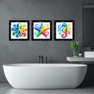 Framed Bathroom Wall Art