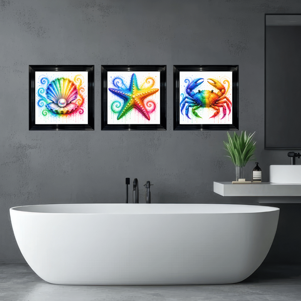 Framed Bathroom Wall Art