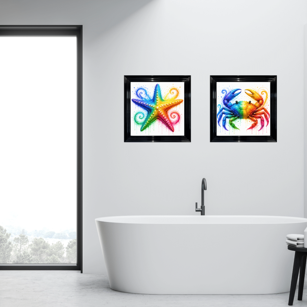 Framed Bathroom Wall Art