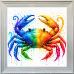 Colourful Crab - Framed Bathroom Wall Art
