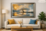 Tree of Tranquility – Colourful Abstract framed wall art for Living Rooms - Image 3