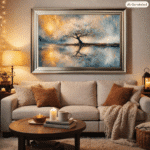 Tree of Tranquility – Colourful Abstract framed wall art for Living Rooms - Image 2