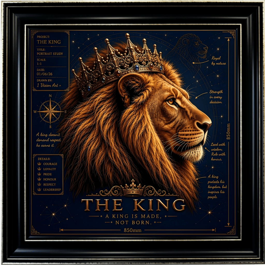 The King Project – Luxury Framed Lion Wall Art