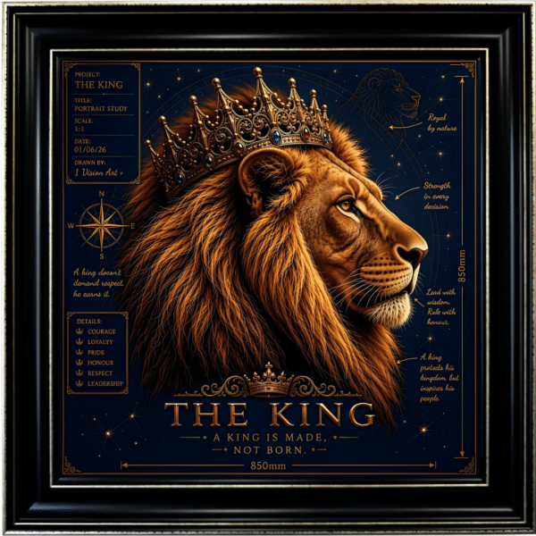 The King Project – Luxury Framed Lion Wall Art