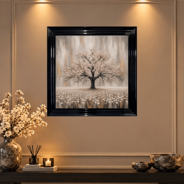 Pink Abstract Cherry Tree - Framed Wall Art for all Living Rooms