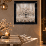 Pink Abstract Cherry Tree - Framed Wall Art for all Living Rooms - Image 2