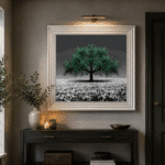 Emerald Green Cherry Tree - Framed Wall Art for Living Rooms - Image 3
