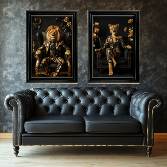 Animals in Suits Wall Art