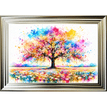 Colour Pop Cherry Tree - Framed Wall Art
