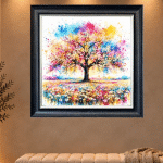 Colour Pop Cherry Tree - Framed Wall Art for all Living Rooms