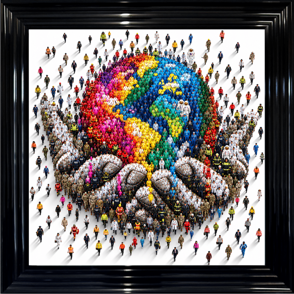 The Hands That Hold Us – Crowd Framed Wall Art