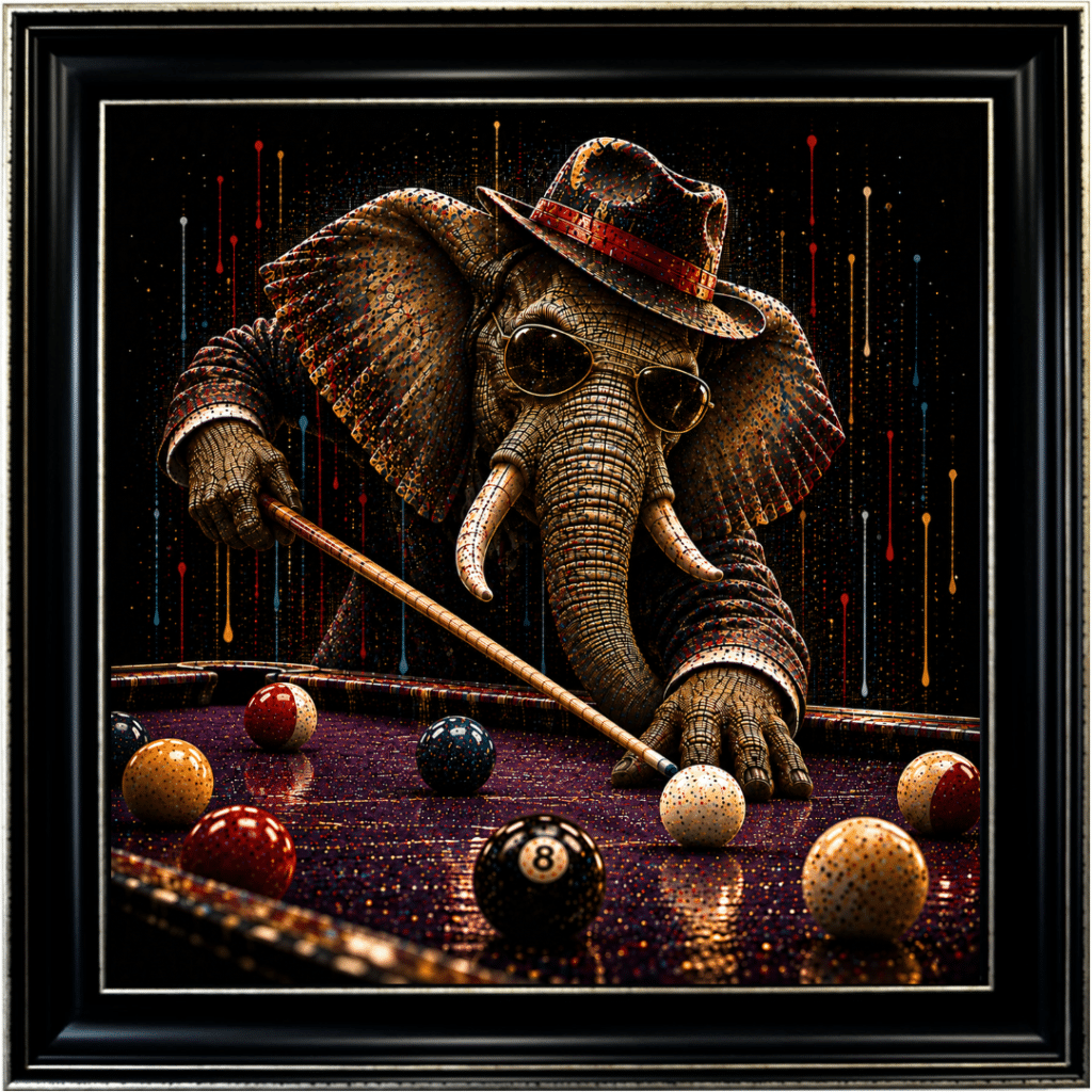The Elephant's Break Framed Wall Art - Luxury Animal Wall Art
