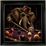 The Elephant's Break Framed Wall Art - Luxury Animal Wall Art
