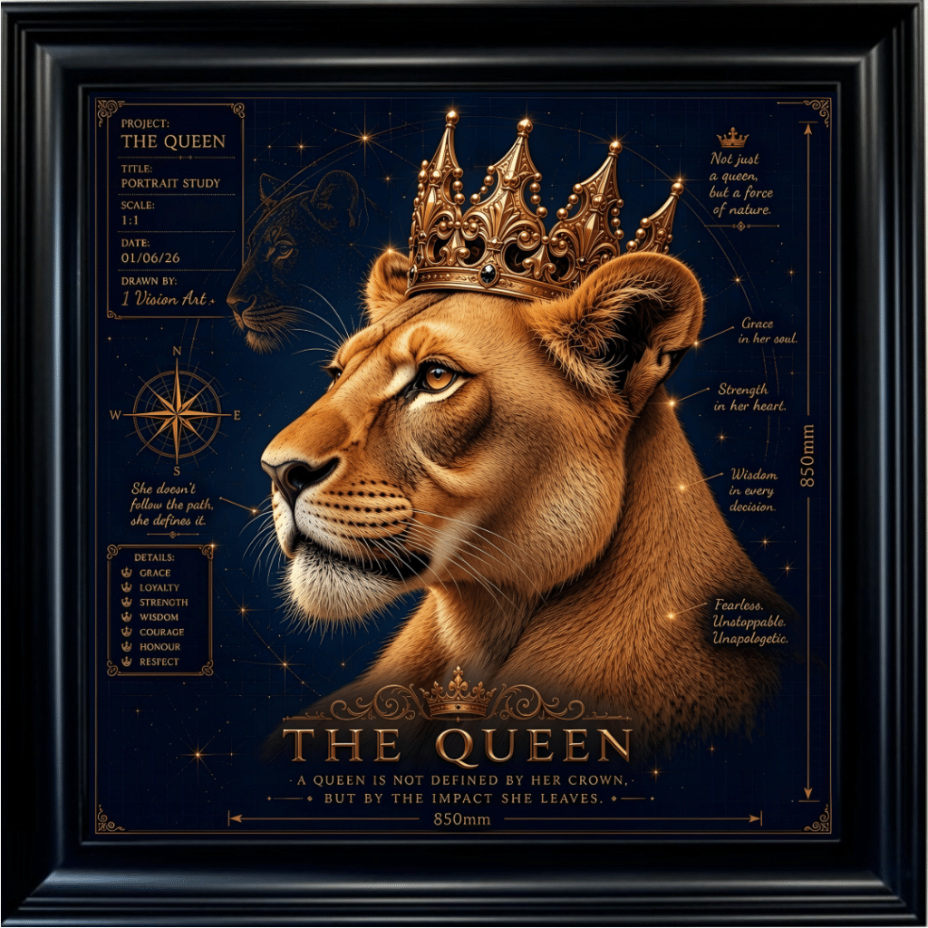 The Lion Queen Project – Framed Lion Wall Art