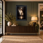 Champagne Midnight Enchantress Lady - Abstract Framed Wall Art - Image 7