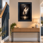 Champagne Midnight Enchantress Lady - Abstract Framed Wall Art - Image 3