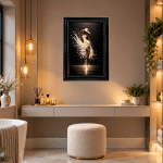 Champagne Midnight Enchantress Lady - Abstract Framed Wall Art - Image 6
