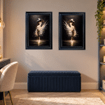 Champagne Midnight Enchantress Lady - Abstract Framed Wall Art - Image 4